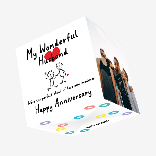 Husbands Anniversary Confetti-exploding Greetings Card