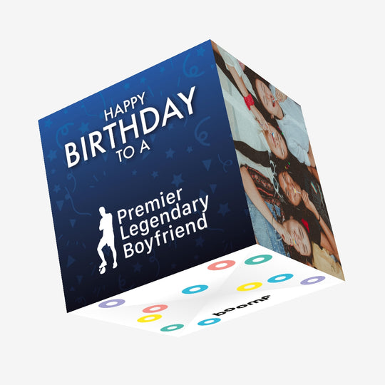 Premier League Boyfriend Football Birthday Confetti-exploding Greetings Card
