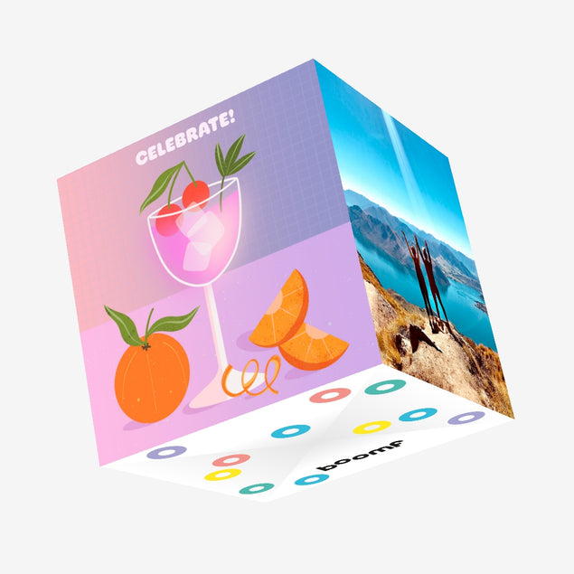 Celebrate Cocktail With Cherries Confetti-exploding Greetings Card