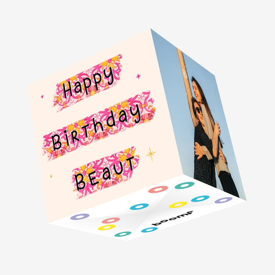 Birthday Beaut Floral Confetti-exploding Greetings Card