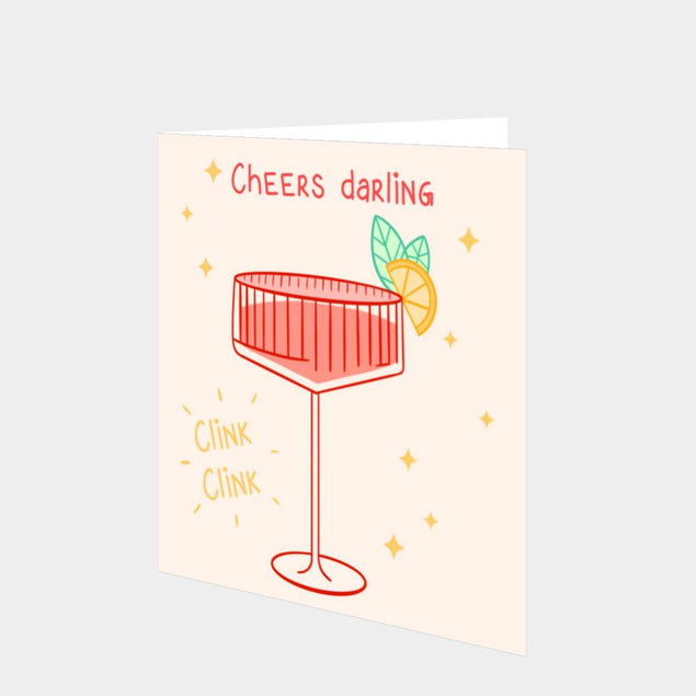 Cheers Darling Birthday Card