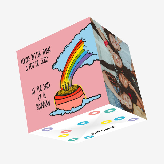 Happy Birthday You're Better Than A Pot Of Gold Rainbow Confetti-exploding Greetings Card