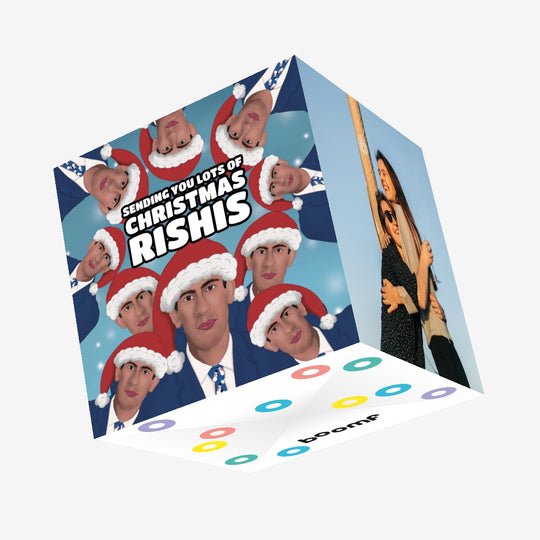 Christmas Rishis Confetti-exploding Greetings Card
