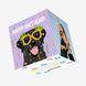 Black Festive Labrador In Glasses Happy Birthday Confetti-exploding Greetings Card