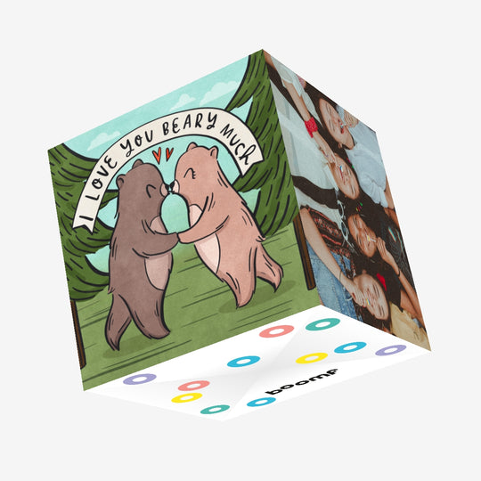 I Love You Beary Much Cute Bears Valentine's Day Confetti-exploding Greetings Card