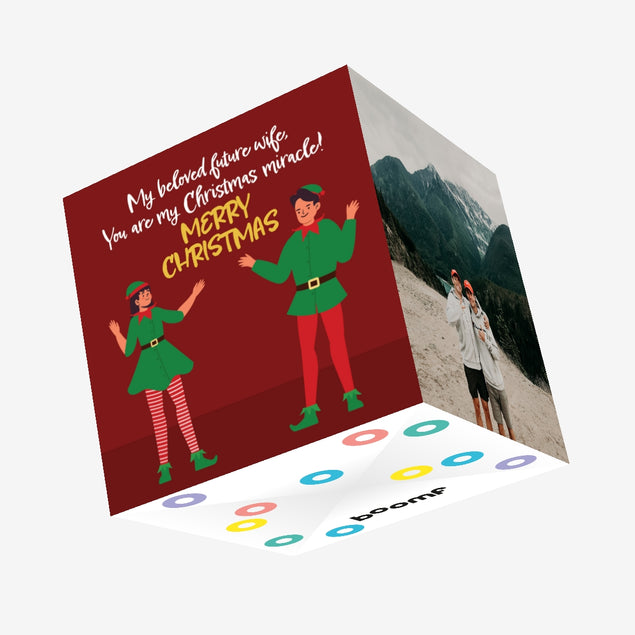 Merry Christmas My Future Wife You Are My Miracle Confetti-exploding Greetings Card