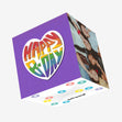 Happy Birthday Pride Heart Confetti-exploding Greetings Card
