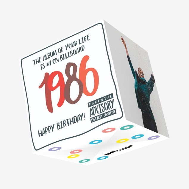 The Album Of your Life 1986 Birthday Confetti-exploding Greetings Card
