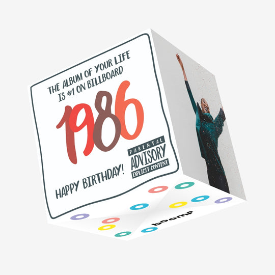 The Album Of your Life 1986 Birthday Confetti-exploding Greetings Card