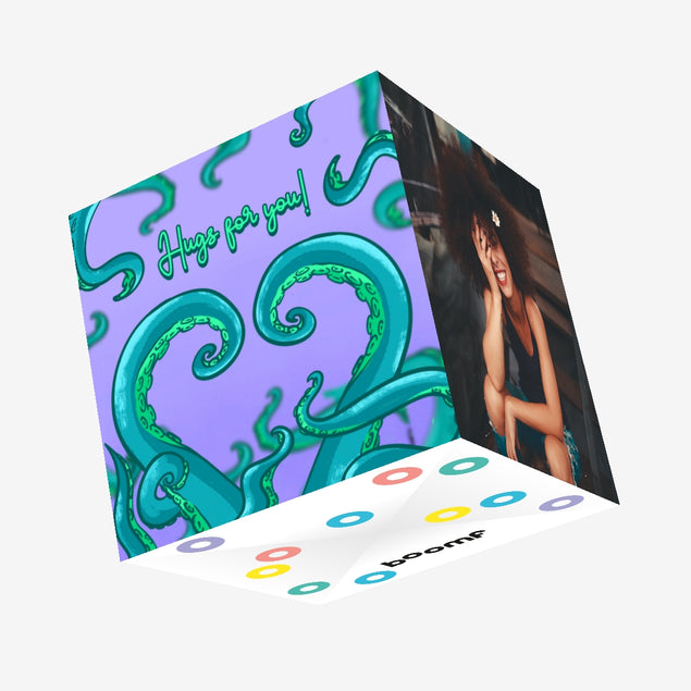 Hugs For You Heart-Shaped Tentacles Confetti-exploding Greetings Card