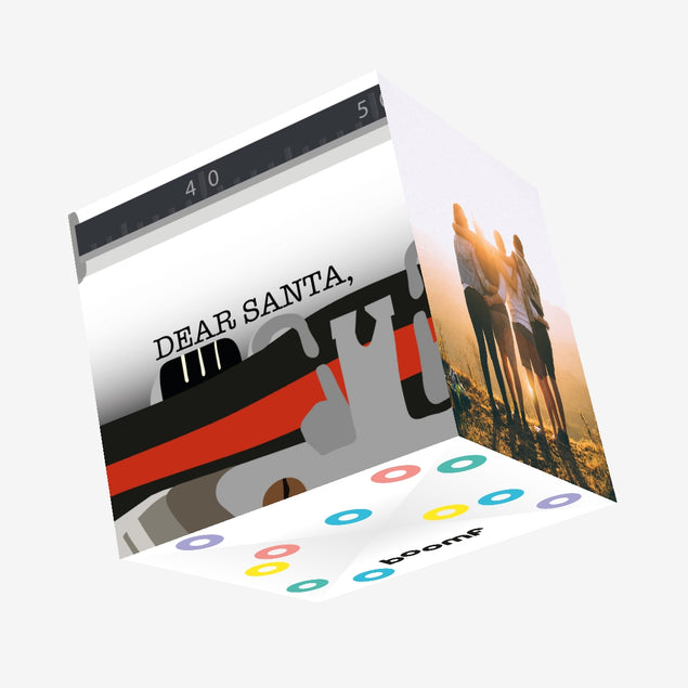 Dear Santa Letter Typewriter Christmas Confetti-exploding Greetings Card