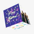 Merry Christmas Shining Stars Confetti-exploding Greetings Card
