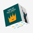 King of Dad Jokes Confetti-exploding Greetings Card