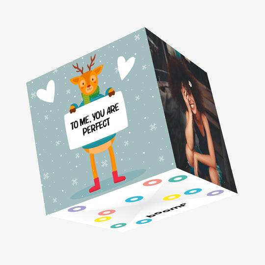 You Are Perfect Deer Christmas Confetti-exploding Greetings Card