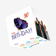 Blue Butterfly 50th Birthday Confetti-exploding Greetings Card