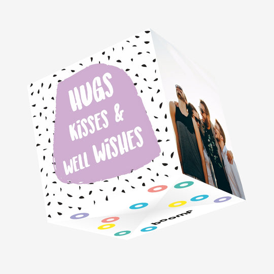 Hugs and kisses and well wishes Confetti-exploding Greetings Card
