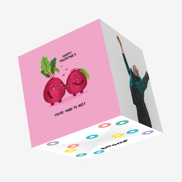 You're Hard To Beet Valentine's Day Confetti-exploding Greetings Card