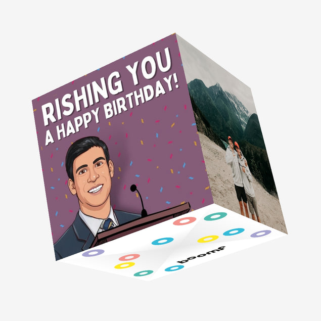 Rishing You A Happy Birthday! Confetti-exploding Greetings Card