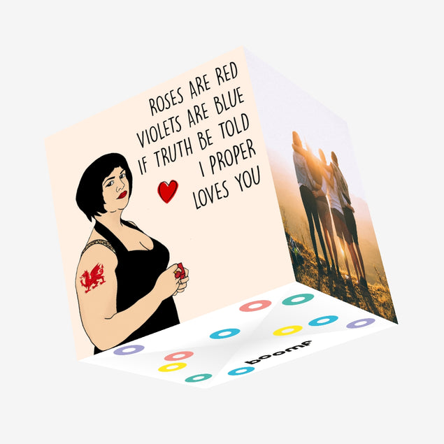 Nessa Proper Loves You Confetti-exploding Greetings Card