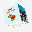 Happy Birthday Turtle Cake Confetti-exploding Greetings Card
