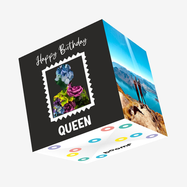Happy Birthday Queen Confetti-exploding Greetings Card