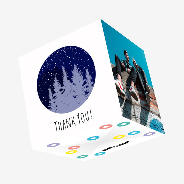 Christmas Snowy Spruces Confetti-exploding Greetings Card