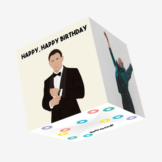 James Bond Birthday Confetti-exploding Greetings Card