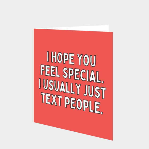 I Usually Just Text People Card