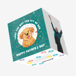 Happy Father's Day Golder Retriever Confetti-exploding Greetings Card
