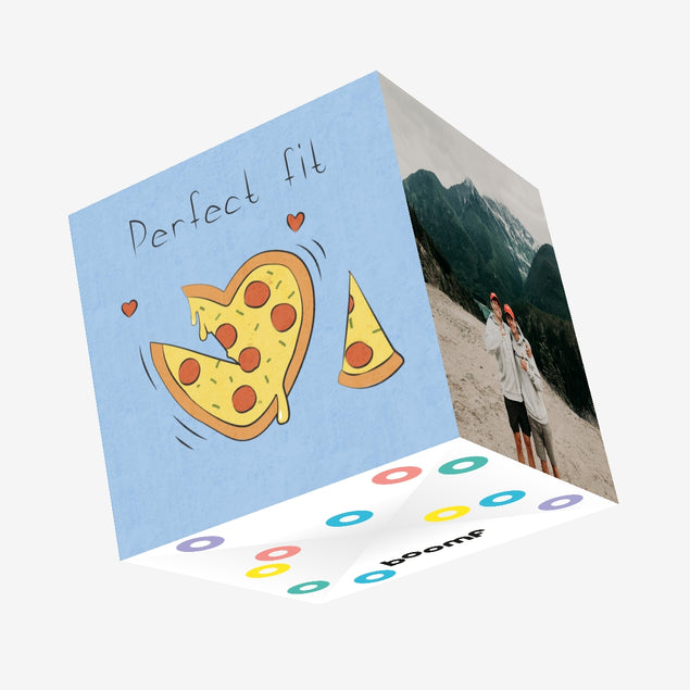 Perfect Fit Pizza Confetti-exploding Greetings Card