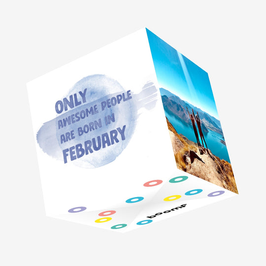 Awesome People Are Born In February Confetti-exploding Greetings Card