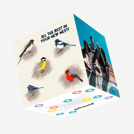 All The Best In Your New Nest Birds New Home Confetti-exploding Greetings Card