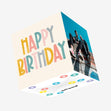Colorful Happy Birthday Confetti-exploding Greetings Card