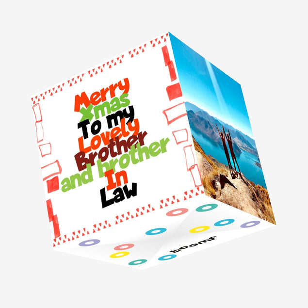 Merry Christmas Lovely Brother And Brother-in-law Confetti-exploding Greetings Card