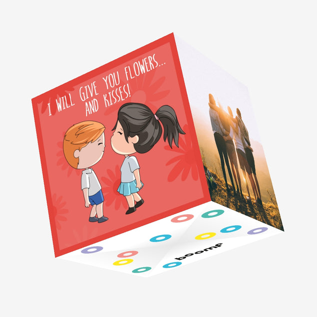 I'll Give You Flowers And Kisses Valentine's Day Confetti-exploding Greetings Card