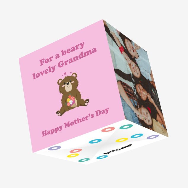 Beary Lovely Grandma Confetti-exploding Greetings Card