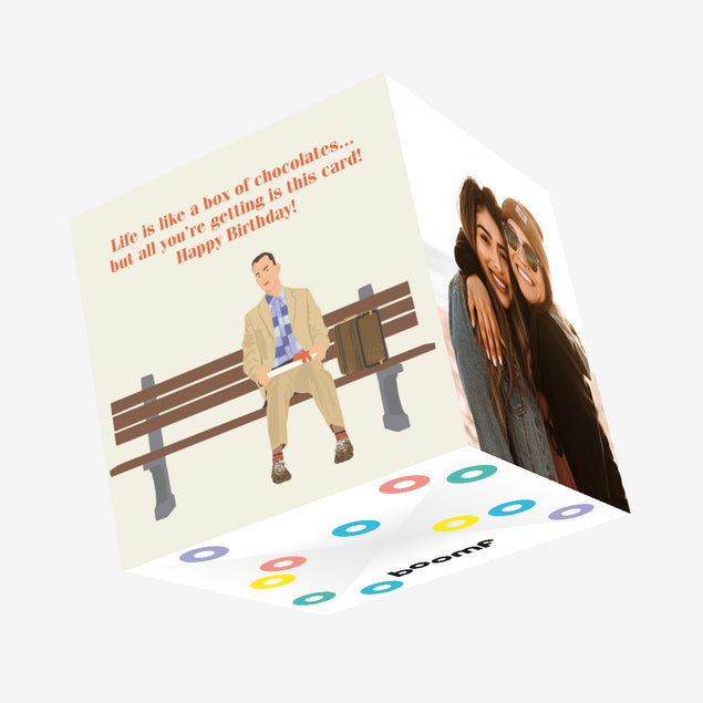 Life Is Like A Box Of Chocolates Birthday Confetti-exploding Greetings Card