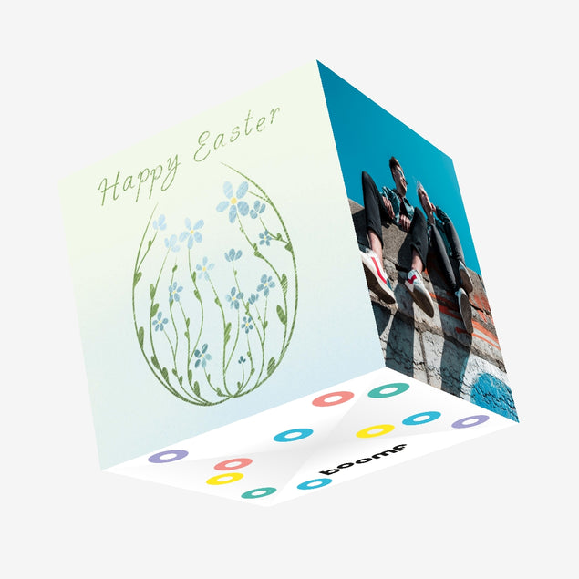 Happy Easter Flower Confetti-exploding Greetings Card