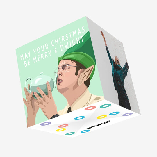 Merry and Dwight Christmas Confetti-exploding Greetings Card