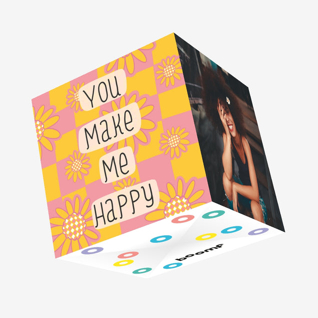 Happy Flowers Confetti-exploding Greetings Card