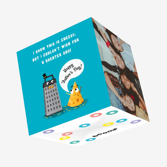 Cheese Grater Happy Father's Day Confetti-exploding Greetings Card