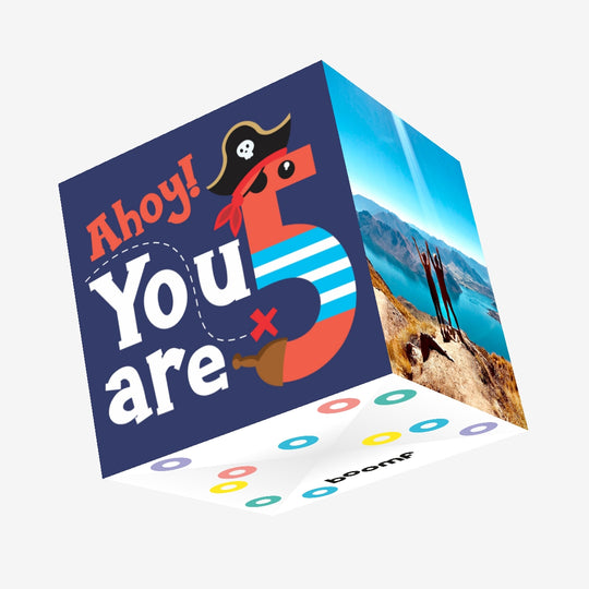 You Are 5 Pirate Happy Birthday Confetti-exploding Greetings Card