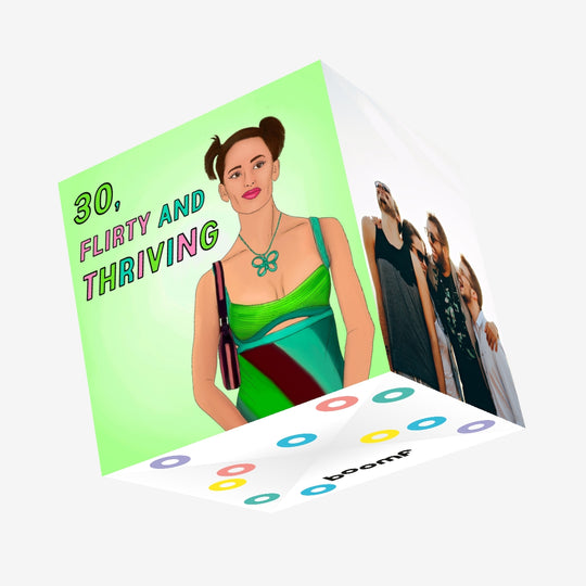 30, Flirty And Thriving Confetti-exploding Greetings Card