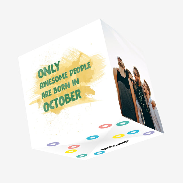 Awesome People Are Born In October Confetti-exploding Greetings Card