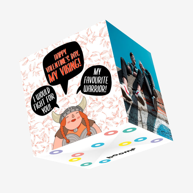 Happy Valentine's Day My Viking Confetti-exploding Greetings Card