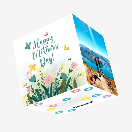 Cute Butterflies Happy Mother's Day Confetti-exploding Greetings Card