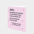 Mum, Dad Asked Me To Pamper You This Mother?s Day Card