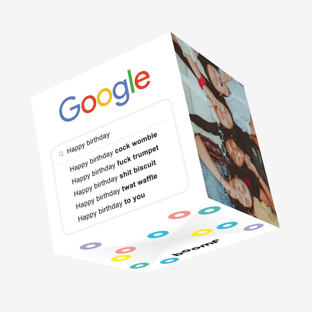 Google Search Confetti-exploding Greetings Card