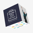 Navy Background Corporate Happy Birthday Confetti-exploding Greetings Card