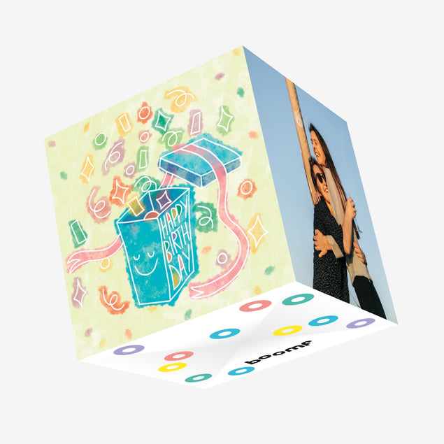 Surprise Happy Birthday Confetti-exploding Greetings Card